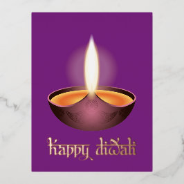 Postal Festiva Con Relieve Metalizado Festival de las Luces