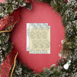 Postal Festiva Con Relieve Metalizado fondo blanco con muchas gotas de agua