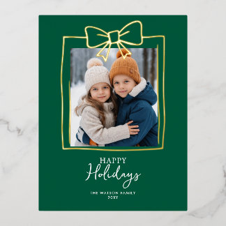 Postal Festiva Con Relieve Metalizado Foto de Navidades de doblaje de mano de inmoviliza