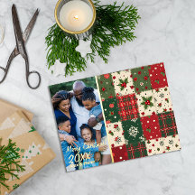 foto de patrón de patchwork de Navidad