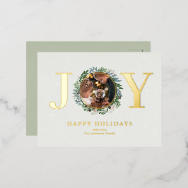 Postal Festiva Con Relieve Metalizado Foto de Wreath de navidades