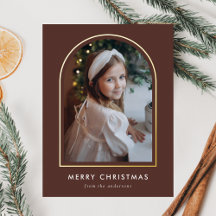 Foto marrón de arco de Navidad alegre