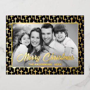 Postal Festiva Con Relieve Metalizado Foto personalizada   Convertir automáticamente la 