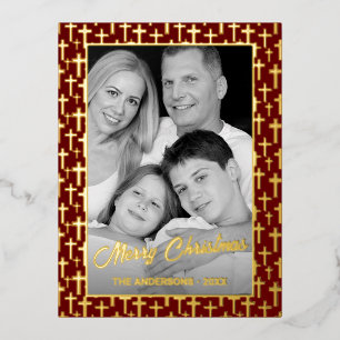 Postal Festiva Con Relieve Metalizado Foto personalizada   Convertir automáticamente la 