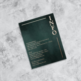 Postal Festiva Con Relieve Metalizado Gabinete elegante moderno verde esmeralda negro