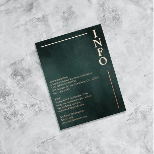 Postal Festiva Con Relieve Metalizado Gabinete elegante moderno verde esmeralda negro