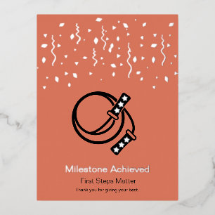 Postal Festiva Con Relieve Metalizado Gracias Por Dar Su Mejor Postal De Relieve metaliz