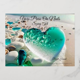 Postal Festiva Con Relieve Metalizado Gráfica de Nail Sizing