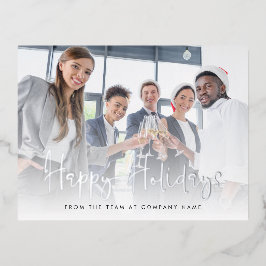 Postal Festiva Con Relieve Metalizado Guión fotográfico LOgo Código QR Felices Fiestas R