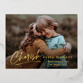 Postal Festiva Con Relieve Metalizado Guión simple valorar a los Navidades fotográficos 