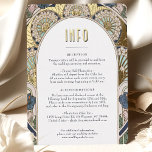 Postal Festiva Con Relieve Metalizado Insertar INFO Navy Oro Azul Vintage Art Nouveau<br><div class="desc">Carta de información de boda Art Nouveau Vintage de Alphonse Mucha en un diseño floral, romántico y caprichoso. Los florecientes victorianos complementan los tipos de letra Art Deco clásicos. Por favor, introduzca la información de su personalizado y ya está listo. Si desea cambiar el diseño más adelante, haga clic en...</div>