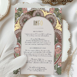 Postal Festiva Con Relieve Metalizado Insertar información Vintage Art Nouveau