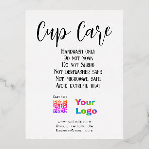 Postal Festiva Con Relieve Metalizado instrucciones de cuidado de la taza agregar logoti