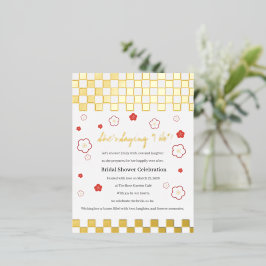 Postal Festiva Con Relieve Metalizado Japanese Touch Bridal