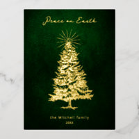 La paz elegante en el árbol de Navidad del oro de