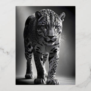 Postal Festiva Con Relieve Metalizado Leopard Wildlife Majestic Nature Life Wallpaper