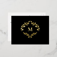 Logotipo comercial Laurel Wreath Monograma Gracias