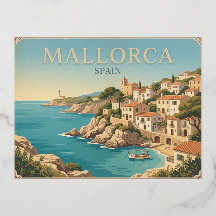 Mallorca Spain Vintage Travel Postcard