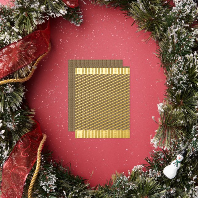 Postal Festiva Con Relieve Metalizado marrón, madera, beige, rectángulo, gris, parqué, k (in situ)