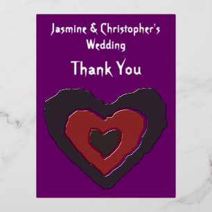 Postal Festiva Con Relieve Metalizado Matanza personalizada de corazón de amor de fusión