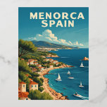 Postal Festiva Con Relieve Metalizado Menorca España<br><div class="desc">Postales de vacaciones en Relieve metalizado de Menorca España</div>