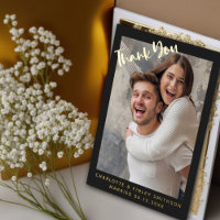 Miniatura y Moderno Script Custom Wedding Gracias