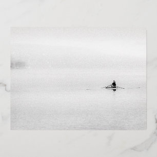 Postal Festiva Con Relieve Metalizado Minimalismo de cuajo simple