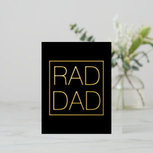 Postal Festiva Con Relieve Metalizado Minimalista cuadrado de tipografía de oro negro de