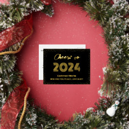 Postal Festiva Con Relieve Metalizado Moderna elegancia minimalista para saludar