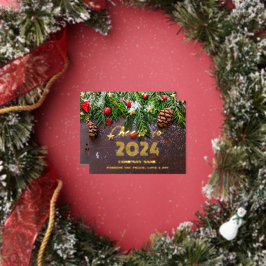 Postal Festiva Con Relieve Metalizado Moderna elegancia minimalista para saludar