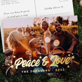 Postal Festiva Con Relieve Metalizado Moderna, simple y lúgubre, felicitaciones, estrell