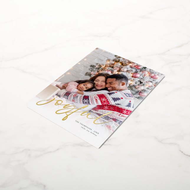 Postal Festiva Con Relieve Metalizado Navidades de nombres de superposición de fotos ale (girado)