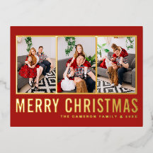 Navidades del Collage de fotos de tipografía moder