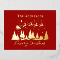 Navidades santa y trineo de renos