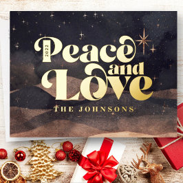 Postal Festiva Con Relieve Metalizado Noche Starry Winter Sky Moda elegante moderna