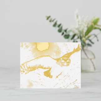 Postal Festiva Con Relieve Metalizado Owl