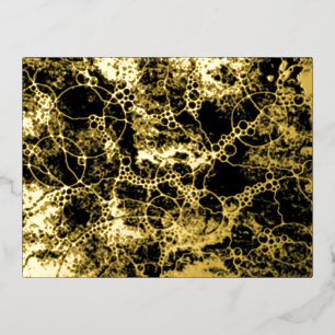 Postal Festiva Con Relieve Metalizado Patrón Pintado A Mano Y Digitalmente Art. 44