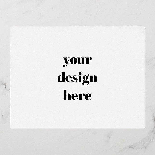 Postal Festiva Con Relieve Metalizado Personalización o Personalizar (Anverso)