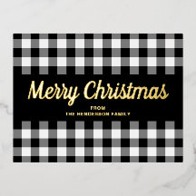 Plaids Negros Y Blancos Escritura Navidad Oro