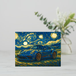 Postal Festiva Con Relieve Metalizado Porsche 911 GT3 RS