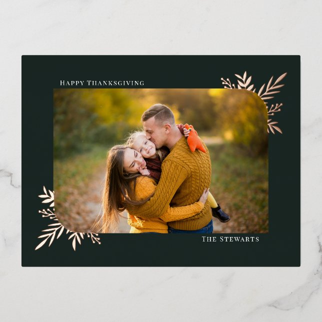 Postal Festiva Con Relieve Metalizado Postal de acción de gracias del Relieve metalizado (Anverso)