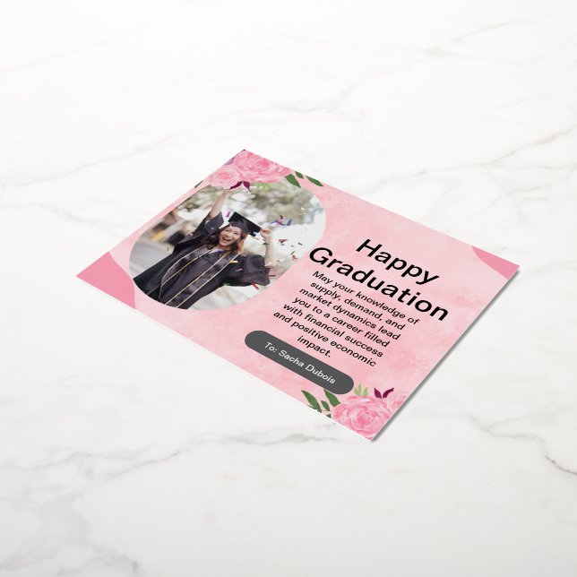 Postal Festiva Con Relieve Metalizado "Postales de graduación (girado)