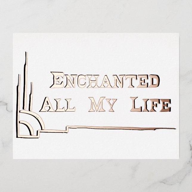 Postal Festiva Con Relieve Metalizado POSTCARD w ENVELOPE studio miiri (Anverso)