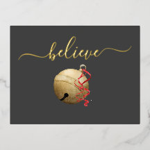 Relieve metalizado dorado BELIEVE Jingle Bell