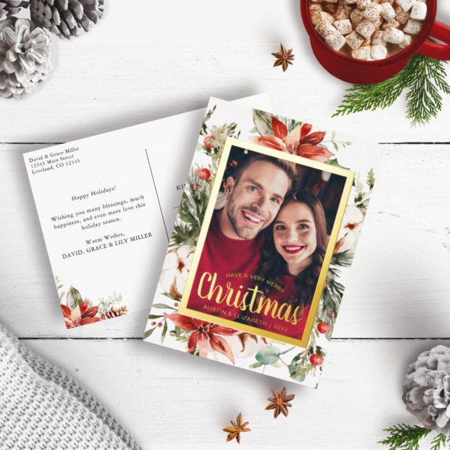 Postal Festiva Con Relieve Metalizado Relieve metalizado moderno (Subido por el creador)