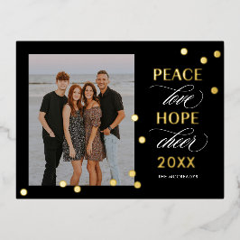 Postal Festiva Con Relieve Metalizado Relieve metalizado optimista de humor feliz año nu