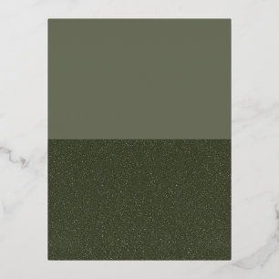 Postal Festiva Con Relieve Metalizado Relieve metalizado postal Moss Green Split Bottom