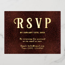 RSVP con dirección propia vintage burgundy rojo do