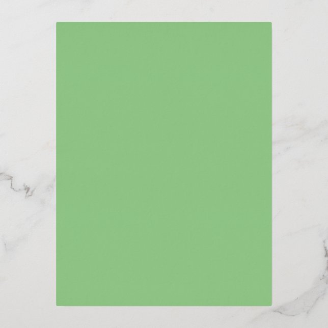 Postal Festiva Con Relieve Metalizado Sage #93CC8A, Clay Ash (Anverso)