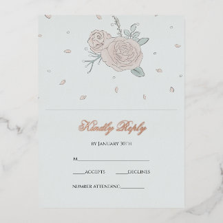 Postal Festiva Con Relieve Metalizado Serenity RSVP